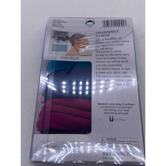 Scunci Everyday & Active Fashionably Fit 2 in 1 hair +wrist band 20455-A - Picture 5 of 5